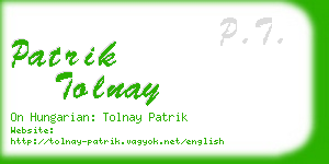 patrik tolnay business card